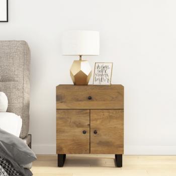 ARDEBO.de - Nachttisch 50x33x60 cm Massivholz Mango & Holzwerkstoff