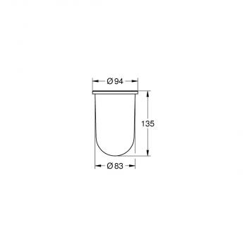 GROHE Essentials Ersatzglas für Bürste, daVinci satin weiß (40393000)