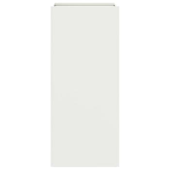 Pflanzkübel Weiß 32x27,5x75 cm Kaltgewalzter Stahl