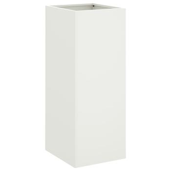 Pflanzkübel Weiß 32x27,5x75 cm Kaltgewalzter Stahl