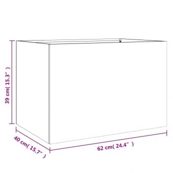 Pflanzkübel Olivgrün 62x40x39 cm Kaltgewalzter Stahl