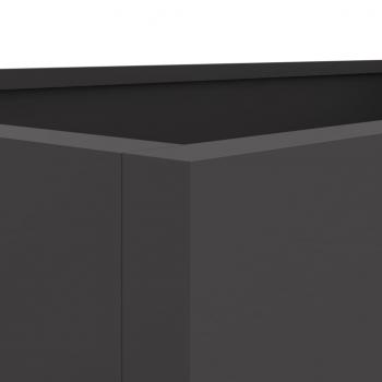 Pflanzkübel Schwarz 62x47x46 cm Kaltgewalzter Stahl