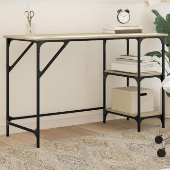 ARDEBO.de - Schreibtisch Sonoma-Eiche 120x50x75 cm Metall Holzwerkstoff
