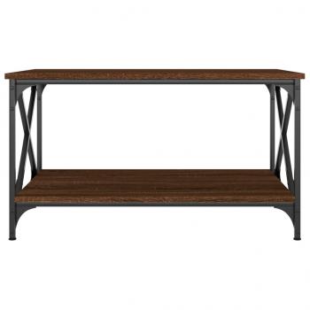 Couchtisch Braun Eichen-Optik 80x50x45 cm Holzwerkstoff Eisen
