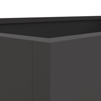 Pflanzkübel Schwarz 62x30x29 cm Kaltgewalzter Stahl