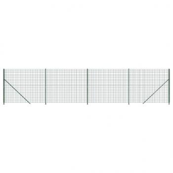 Maschendrahtzaun mit Bodenflansch Grün 2x10 m