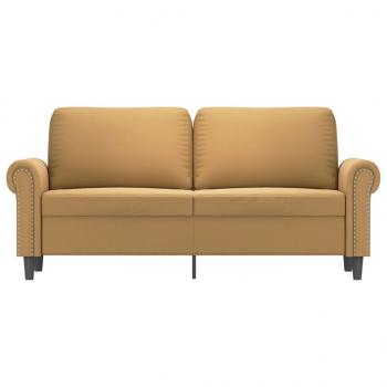 2-Sitzer-Sofa Braun 140 cm Samt