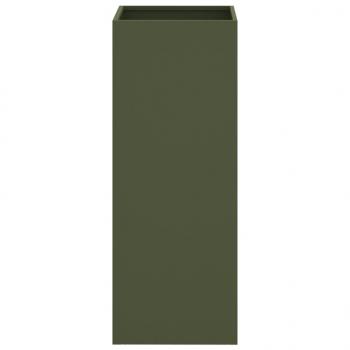 Pflanzkübel Olivgrün 32x29x75 cm Kaltgewalzter Stahl