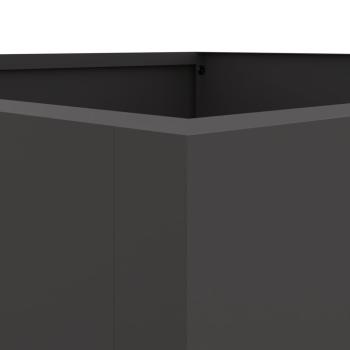 Pflanzkübel Schwarz 52x48x75 cm Kaltgewalzter Stahl