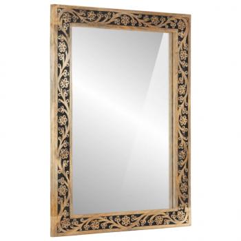 ARDEBO.de - Badspiegel 50x70x2,5 cm Massivholz Mango und Glas