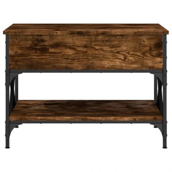 Couchtisch Räuchereiche 70x50x50 cm Holzwerkstoff und Metall