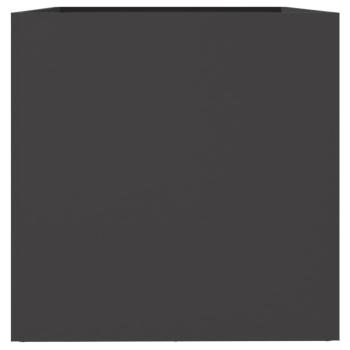 Pflanzkübel Schwarz 62x40x39 cm Kaltgewalzter Stahl