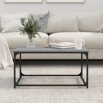 Couchtisch Grau Sonoma 80x50x40 cm Holzwerkstoff und Eisen