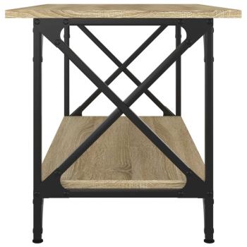 Couchtisch Sonoma Eiche 80x45x45 cm Holzwerkstoff und Eisen