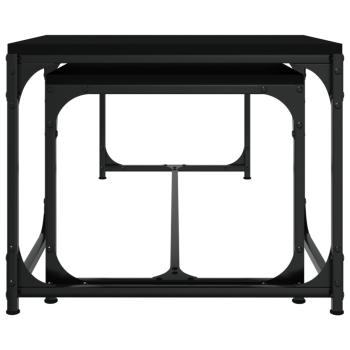 Couchtische 2 Stk. Schwarz Holzwerkstoff