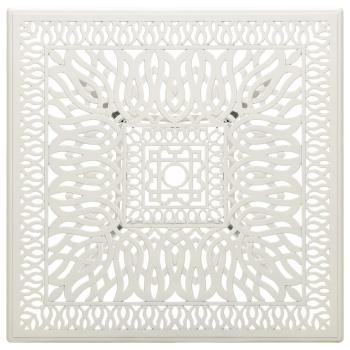 3-tlg. Bistro-Set Aluminiumguss Weiß