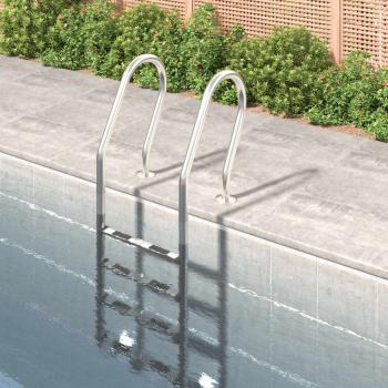 ARDEBO.de - Pool-Leiter 54x38x184,5 cm Edelstahl 304