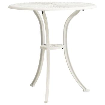 3-tlg. Bistro-Set Aluminiumguss Weiß