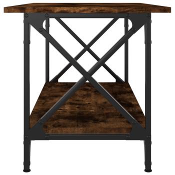 Couchtisch Räuchereiche 80x45x45 cm Holzwerkstoff und Eisen