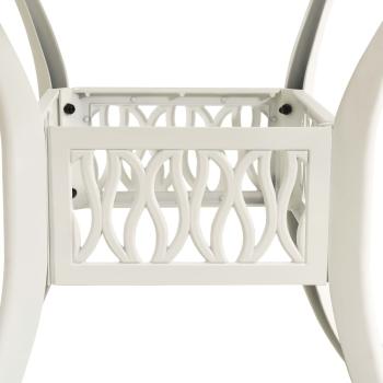 5-tlg. Bistro-Set Aluminiumguss Weiß
