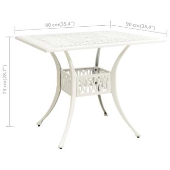 5-tlg. Bistro-Set Aluminiumguss Weiß