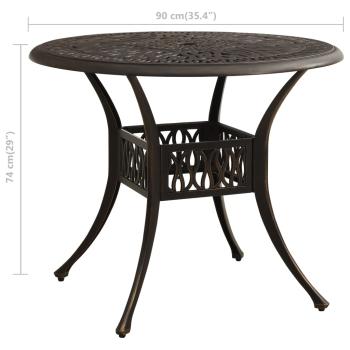 5-tlg. Bistro-Set Aluminiumguss Bronzen
