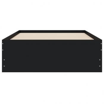 Bettgestell mit Schubladen Schwarz 75x190 cm Holzwerkstoff