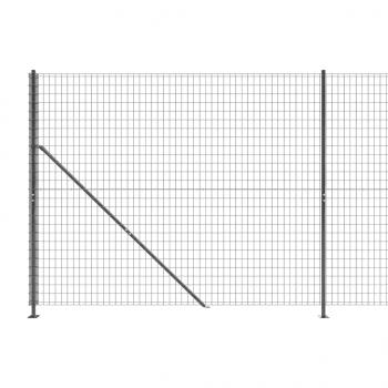 Maschendrahtzaun mit Bodenflansch Anthrazit 2,2x10 m