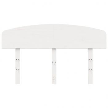 Kopfteil Weiß 135 cm Massivholz Kiefer