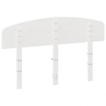 Kopfteil Weiß 120 cm Massivholz Kiefer