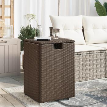 ARDEBO.de - Propan-Tank-Verstecktisch Braun 40x40x60 cm Poly Rattan