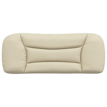 Kopfteil-Kissen Creme 100 cm Stoff
