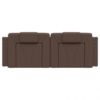 Kopfteil-Kissen Braun 120 cm Kunstleder