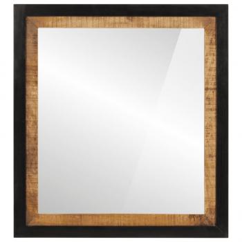 ARDEBO.de - Badspiegel 55x1x60 cm Glas und Massivholz Mango