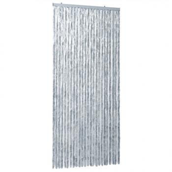Fliegenvorhang Weiß und Grau 100x230 cm Chenille