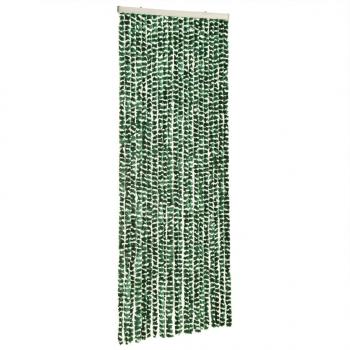Fliegenvorhang Grün und Weiß 100x230 cm Chenille