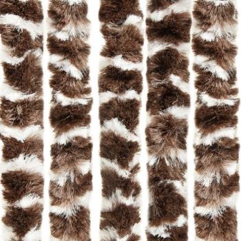 Fliegenvorhang Braun und Weiß 90x200 cm Chenille