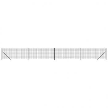 Maschendrahtzaun mit Bodenflansch Anthrazit 1,1x10 m