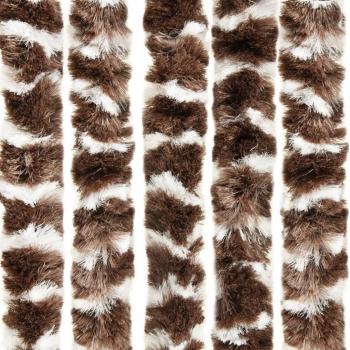 Fliegenvorhang Braun und Weiß 100x200 cm Chenille