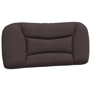 Bettgestell mit Kopfteil Dunkelbraun 90x190 cm Stoff