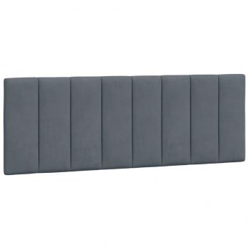 Kopfteil-Kissen Dunkelgrau 140 cm Samt