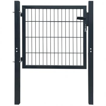 ARDEBO.de - 2D Zauntor (Einzeltor) Anthrazitgrau 106x130 cm