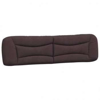 Bettgestell mit Kopfteil Dunkelbraun 200x200 cm Stoff