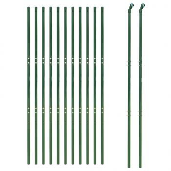 Maschendrahtzaun Grün 1,4x25 m Verzinkter Stahl