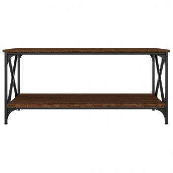 Couchtisch Braun Eichen-Optik 100x50x45 cm Holzwerkstoff Eisen