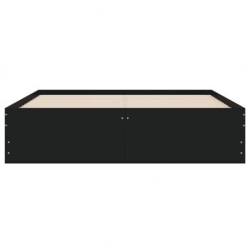 Bettgestell mit Schubladen Schwarz 135x190 cm Holzwerkstoff