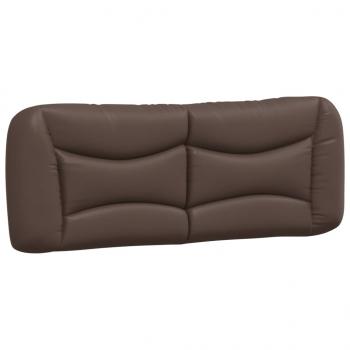 Bettgestell mit Kopfteil Braun 140x190 cm Kunstleder