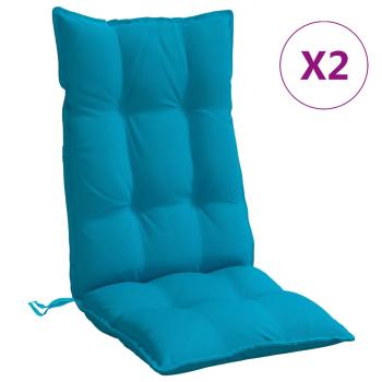 ARDEBO.de - Hochlehner-Auflagen 2 Stk. Hellblau Oxford-Gewebe