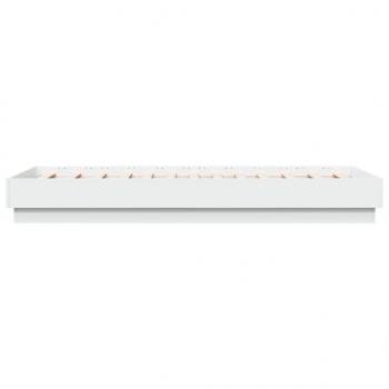 Bettgestell mit LED Weiß 75x190 cm