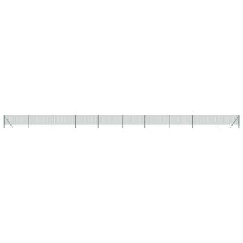 Maschendrahtzaun Grün 0,8x25 m Verzinkter Stahl